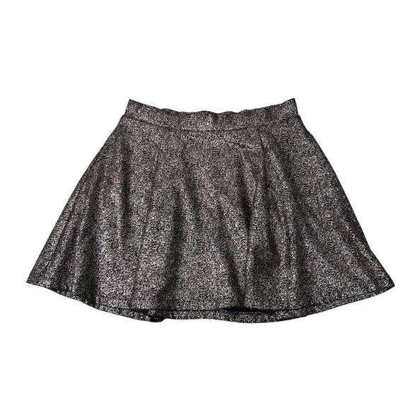 Torrid Skater Skirt Sz 1 (14/16) 1X Short Metallic Foil Bronze Copper Stretch - Picture 3 of 8